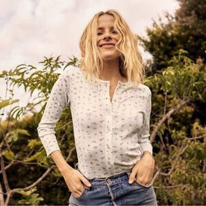 Doen Amelie Pointelle Tee in Sweetpea